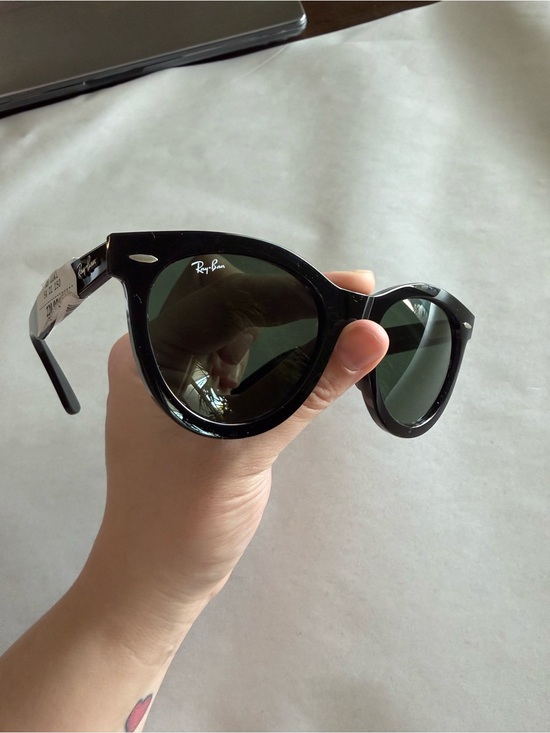 Ray-Ban Black Frame Green Lens Sunglasses main image 7